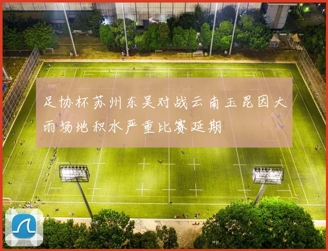 足协杯苏州东吴对战云南玉昆因大雨场地积水严重比赛延期